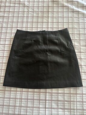 H&M Black Faux Leather Mini Skirt